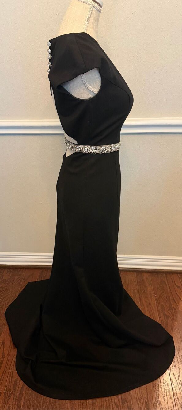 Sherri Hill 50646 dress cap sleeve and crystal belt Size 4 - Picture 12 of 13